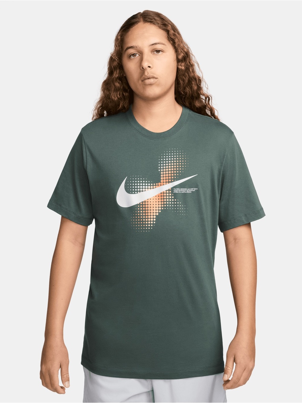 Nike Men’s XS Green, Orange, and White Graphic Shirt